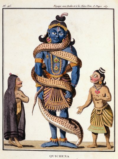 Krishna squeezed by the Kaliya Serpent, from 